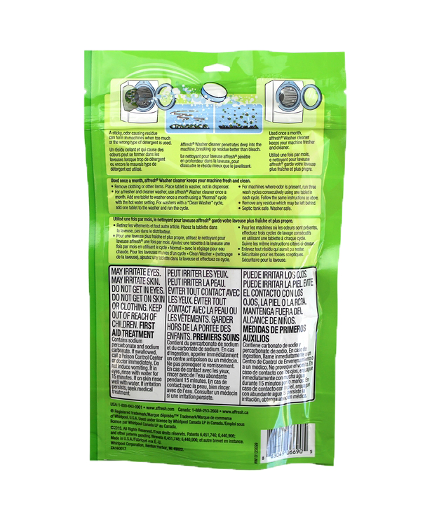 W10135699B - Genuine OEM Whirlpool Affresh Washer Cleaner, 3 Tablets